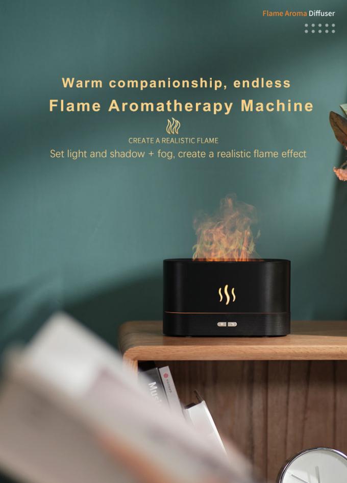 Homefish DropShipping Flamme de feu Humidificateur intelligent Diffuseur d'arôme 2023 Humidificateur d'air Huile essentielle Simulation ultrasonique de flamme 4