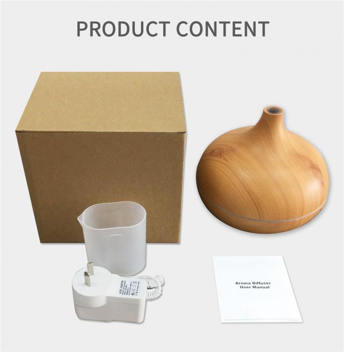 Vente à chaud Colorant LED Light Humidificateur d'air Diffuseur d'huiles essentielles bois Grains Huile essentielle Humidificateur d'air 2