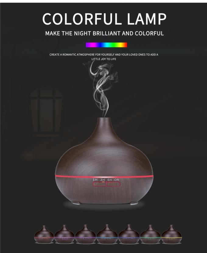 Vente à chaud Colorant LED Light Humidificateur d'air Diffuseur d'huiles essentielles bois Grains Huile essentielle Humidificateur d'air 8
