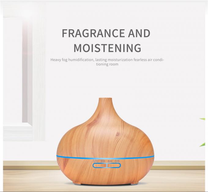 Vente à chaud Colorant LED Light Humidificateur d'air Diffuseur d'huiles essentielles bois Grains Huile essentielle Humidificateur d'air 5