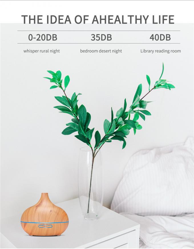 Vente à chaud Colorant LED Light Humidificateur d'air Diffuseur d'huiles essentielles bois Grains Huile essentielle Humidificateur d'air 9