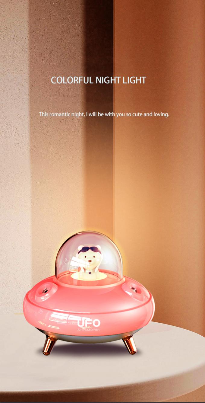 Humidificateur OVNI à double pulvérisation Humidificateur USB rechargeable silencieux avec lumière nocturne colorée 8
