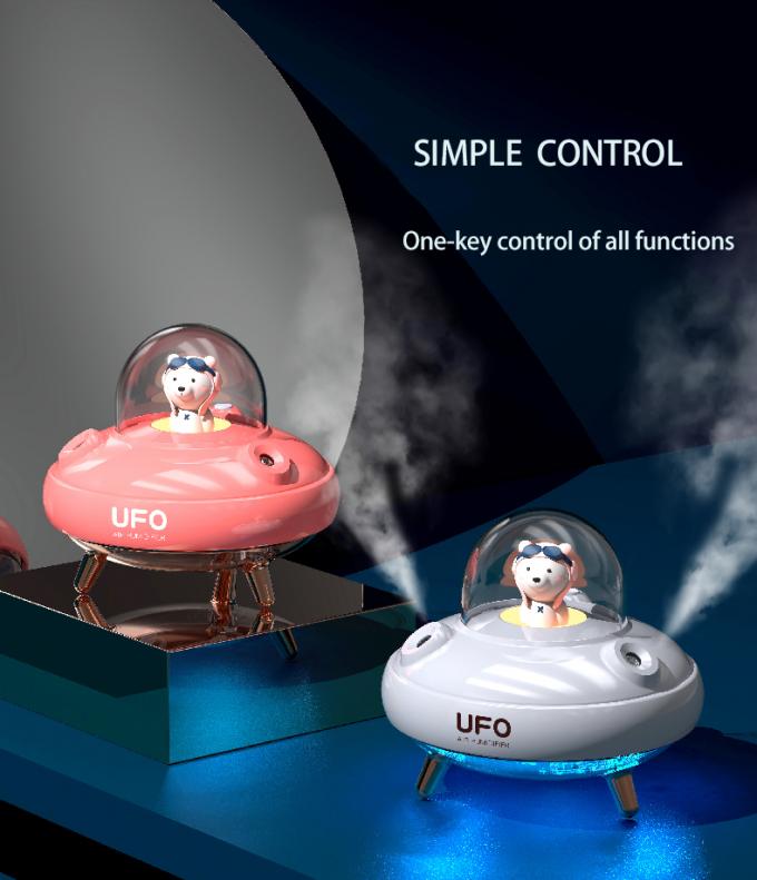 Humidificateur OVNI à double pulvérisation Humidificateur USB rechargeable silencieux avec lumière nocturne colorée 10