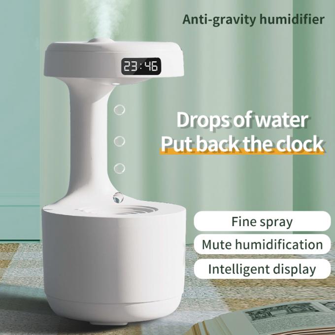 Homefish OEM goutte d'eau portable humidificateur anti-gravité 800 ml Horloge numérique 3