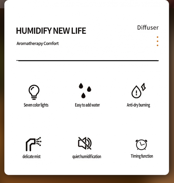 HOMEFISH 3D Glass Design Diffuseurs d' huiles essentielles Planète Humidificateur 120ml 1