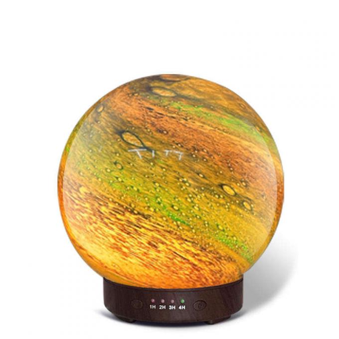 HOMEFISH 3D Glass Design Diffuseurs d' huiles essentielles Planète Humidificateur 120ml 10