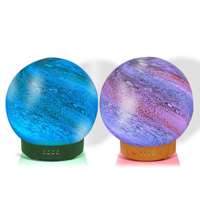 HOMEFISH 3D Glass Design Diffuseurs d' huiles essentielles Planète Humidificateur 120ml 8