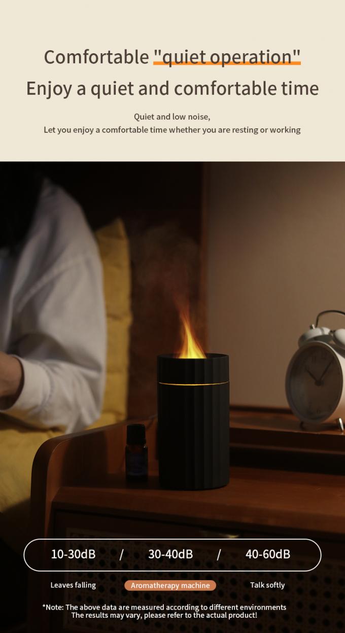 HOMEFISH Diffuseur d'arôme portable pour le ménage Diffuseur de flamme pour voiture Humidificateur de l'air 100 ml 10
