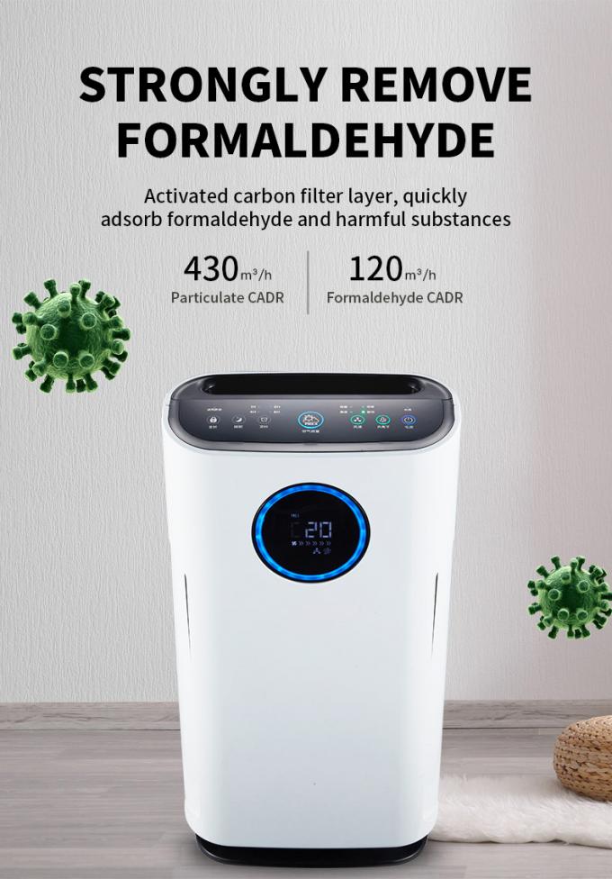 Purificateur d'air intelligent de bureau de ménage Hepa Filtre Ionisateur Purificateur d'air à domicile 0