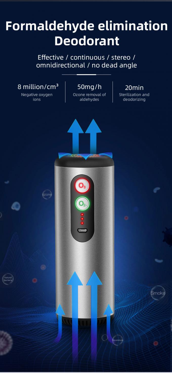 Homefish Purificateur d'air pour voiture OEM Ozone UV Nouveau ionique Ionisateur portable Générateur d'ozone Purificateur d'air 3