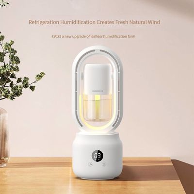 300ml 2 en 1 Humidificateur de climatisation Vaneless Ventilateur 2000mAh Batterie rechargeable