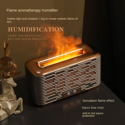Aromathérapie à la flamme Humidificateur Nano Mist Silent Machine d'humidification de grande capacité avec lumière atmosphérique