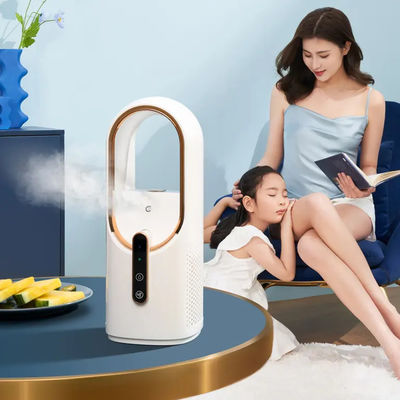 Bon prix Ventilateur de brouillard électrique sans feuille en gros 2200mAh Grands batteries Bien conception humidificateur de brouillard froid Portable Ventilateur de brouillard de sécurité humidificateur en ligne